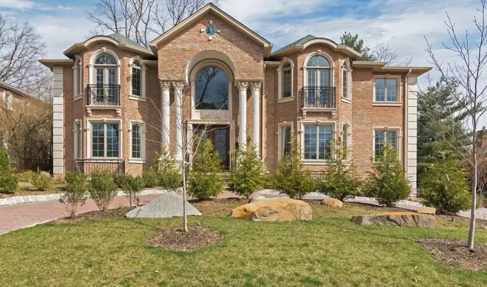 Newly Built Colonial Style Brick Home In Englewood Cliffs, New Jersey