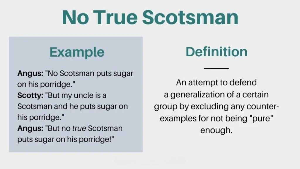 No True Scotsman Fallacy Definition and Examples