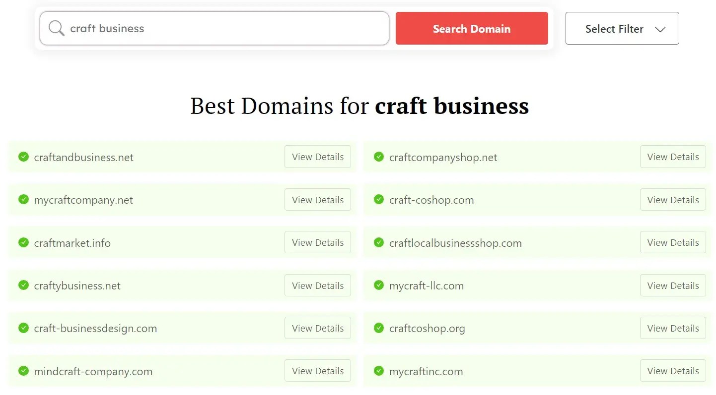 Craft Business Name Generator