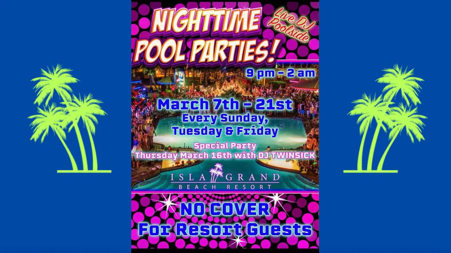 Pool Parties Spring Break at Isla Grand 2023 Go Gulf States