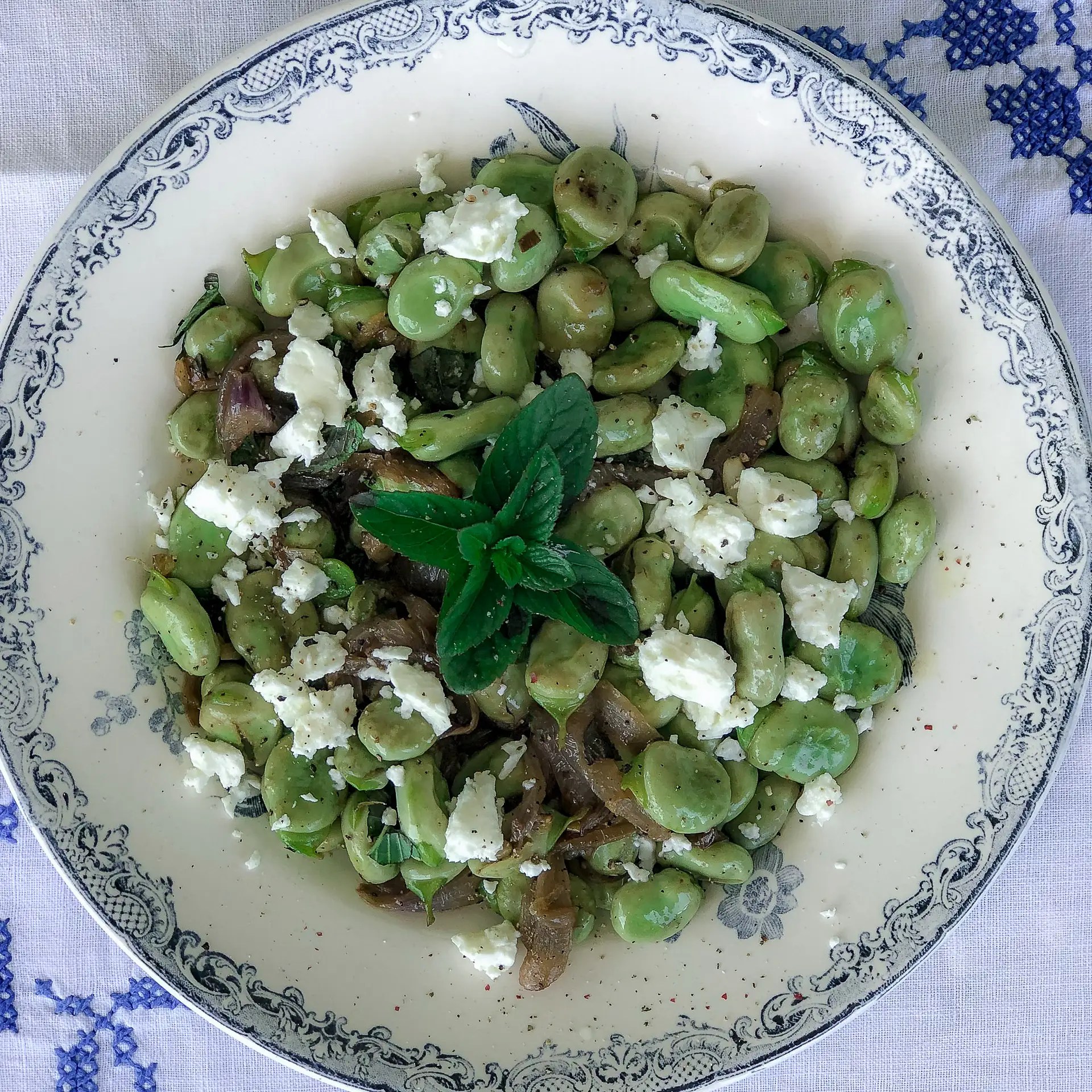 Broad Beans with Mint, Wild Garlic and Feta The Wild Epicurean