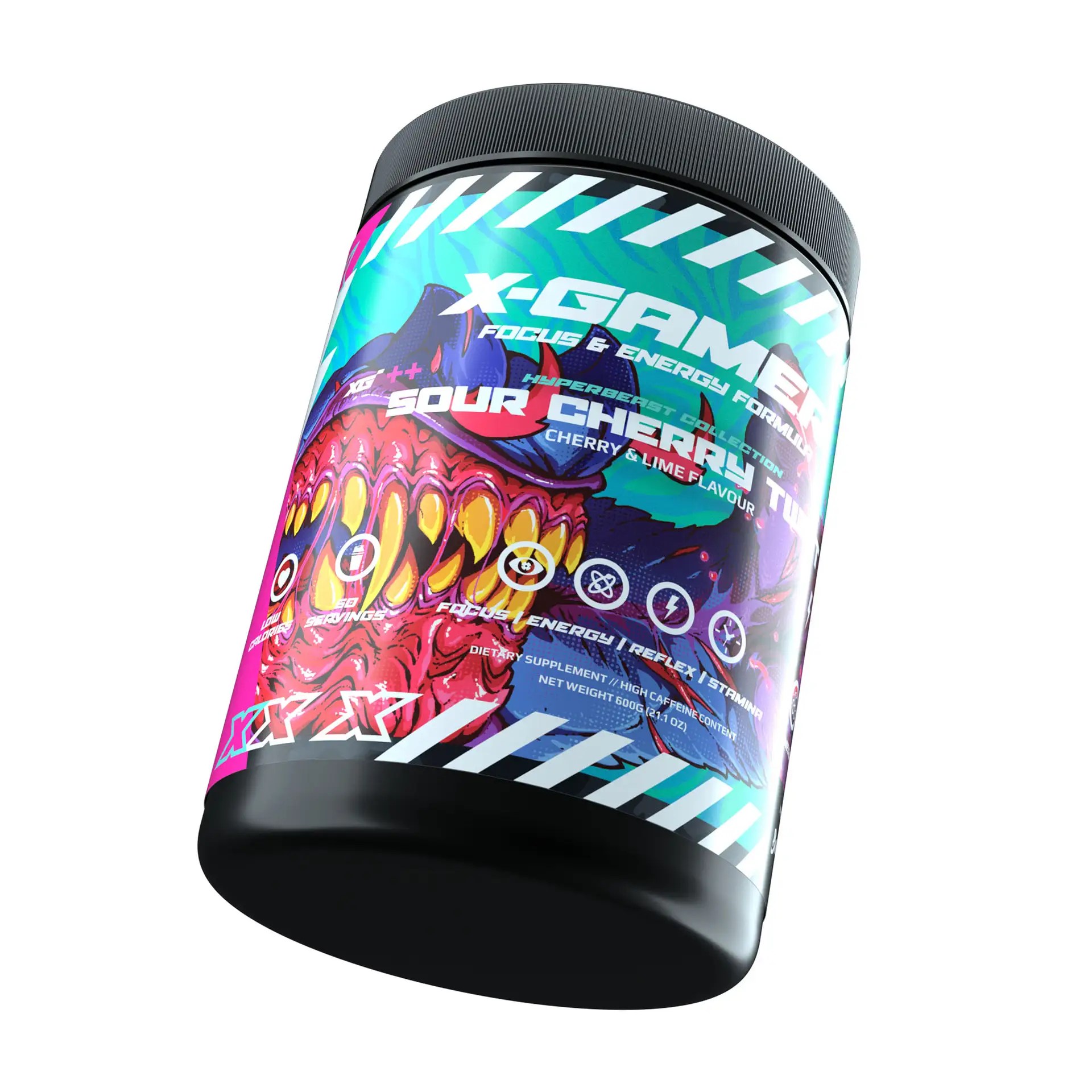 XGamer Sour Cherry Twist XTubz Kirsche + Limette 600 Gramm Energy Drink Pulver
