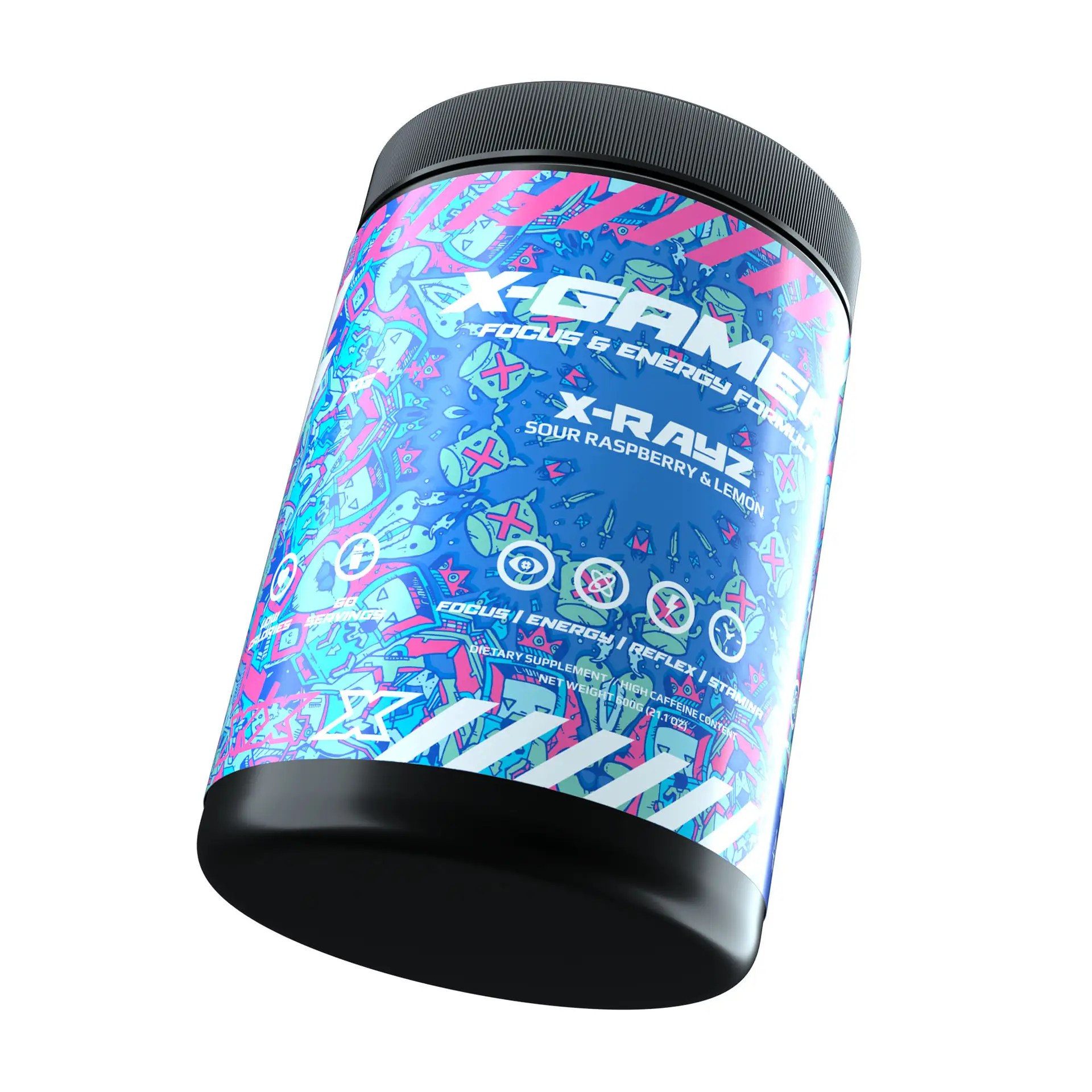XGamer XRayz XTubz Himbeere + Zitrone 600 Gramm Energy Drink Pulver Snuffland.de