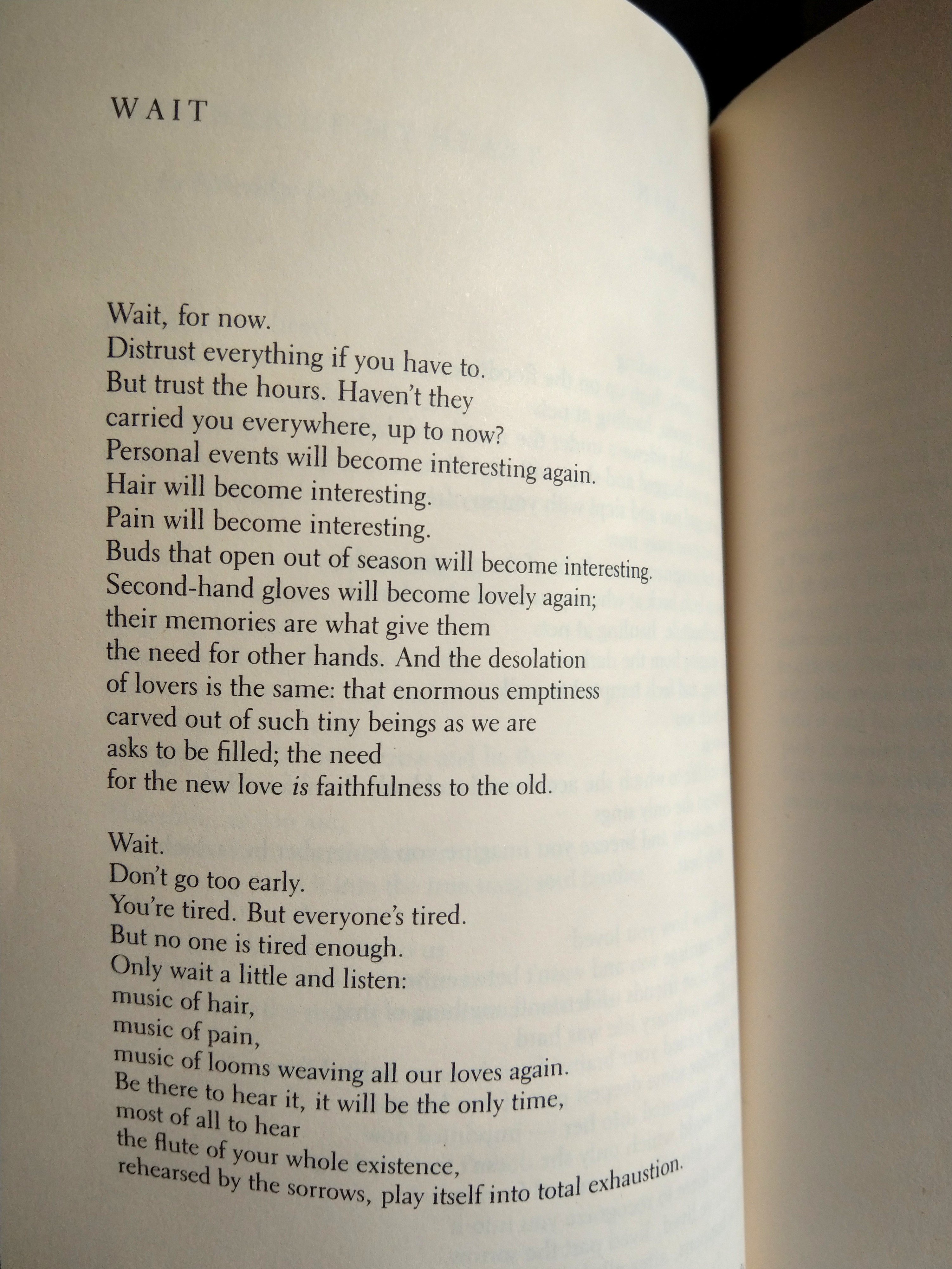 Wait by Galway Kinnell MLTSHP