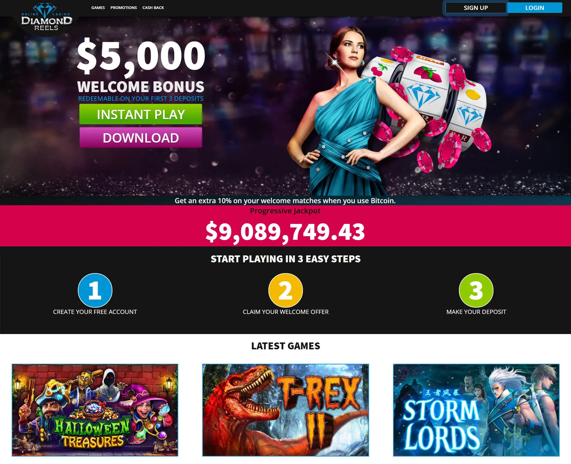 Diamond Reels Casino No Deposit Bonus Codes >50 Free Spins