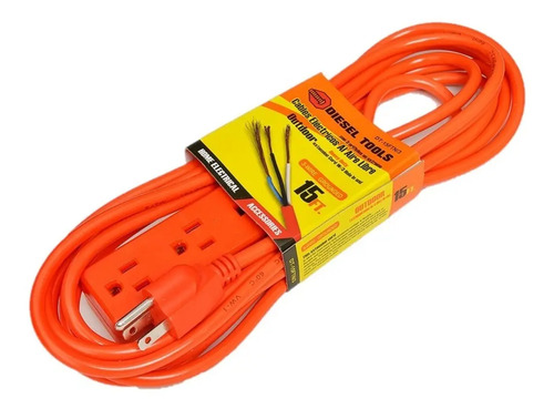 Extensión Eléctrica 4.5 Metros Cable Awgx3 Uso Exterior 4293000 asnvl