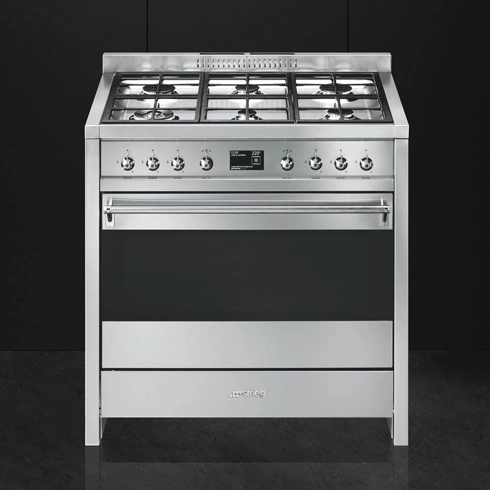 Smeg A19 90cm Opera Dual Fuel Range Cooker STAINLESS STEEL