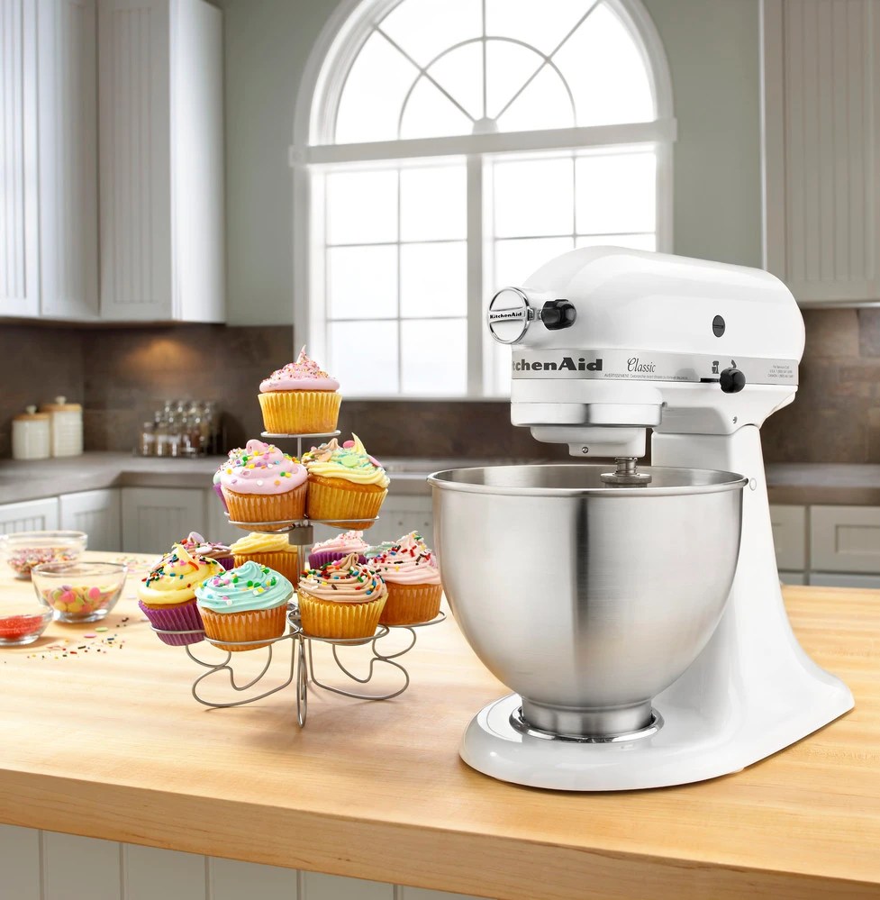 KitchenAid 5K45SSBWH Classic Stand Mixer 4.3 Litre WHITE Appliance City