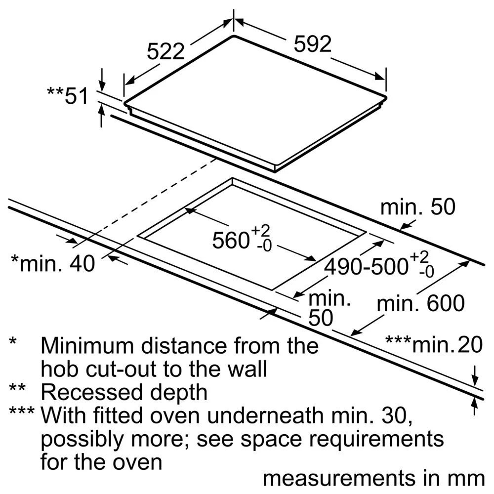 Bosch PUE611BB1E Serie 4 60cm Frameless Induction Hob BLACK