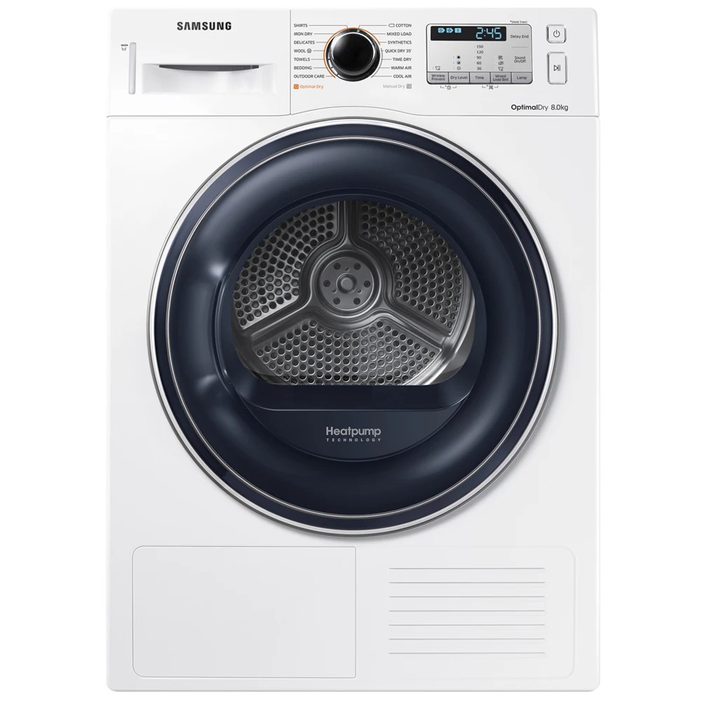 Samsung DV80M50133W 8kg Heat Pump Condenser Dryer WHITE Appliance City