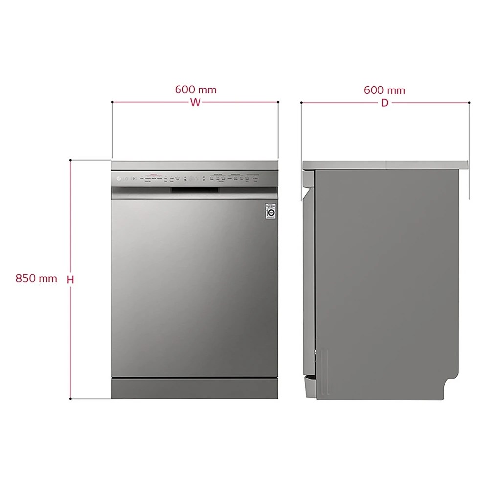LG DF222FPS 60cm Freestanding Dishwasher STAINLESS STEEL Appliance City