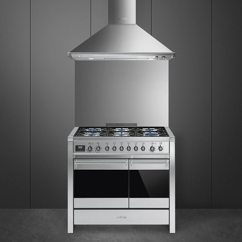 Smeg A281 100cm 'Opera' Dual Fuel Range Cooker STAINLESS STEEL