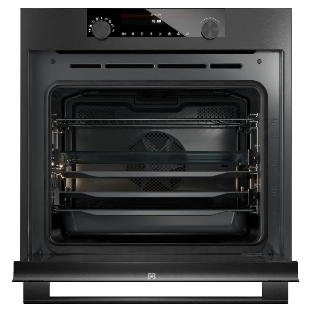 Asko OT8687B Multifunction Single Oven BLACK STEEL Appliance City