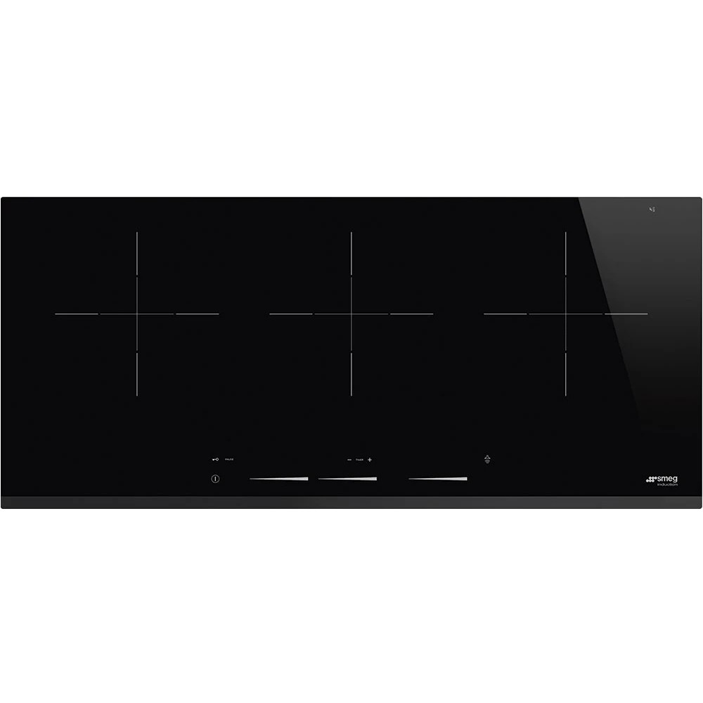 Smeg SIH7933B 90cm 3 Zone Bevelled Edge Induction Hob BLACK