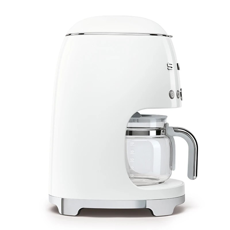 Smeg DCF01WHUK Freestanding Retro Drip Coffee Machine WHITE
