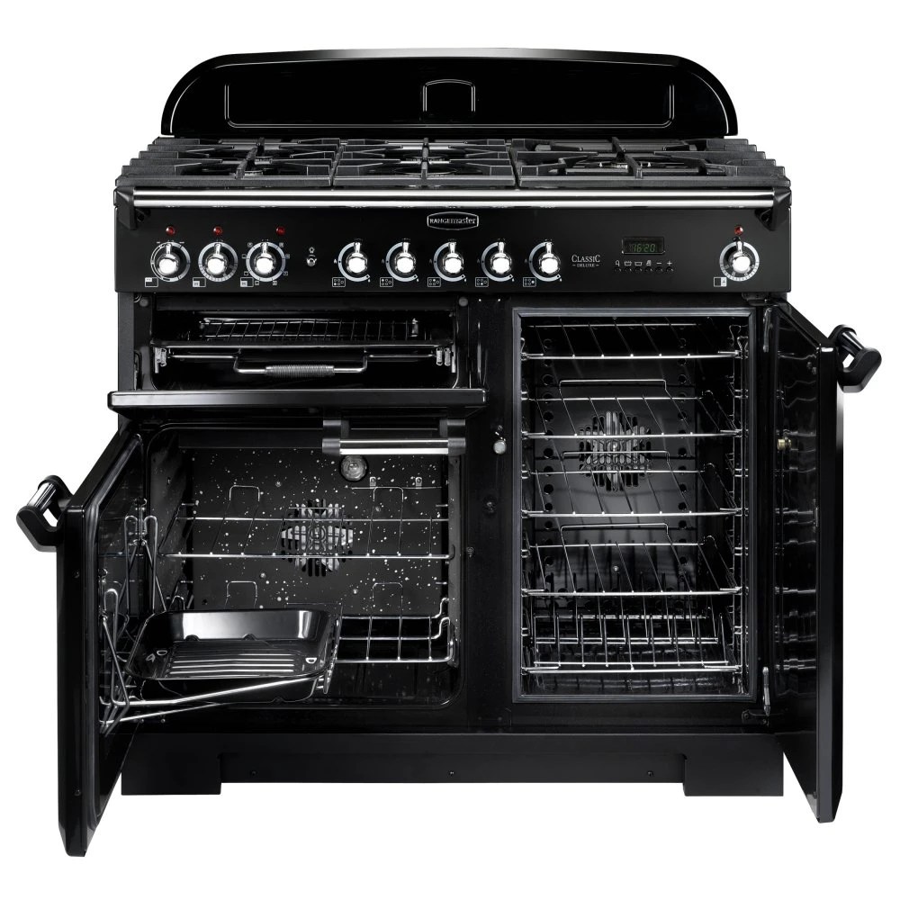 Rangemaster CDL100DFFSL/C Classic Deluxe 100cm Dual Fuel Range Cooker 12423 SLATE Appliance City