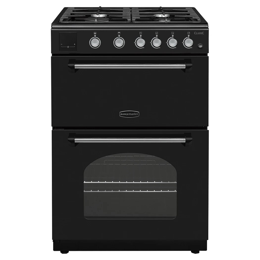 Rangemaster CLA60NGFBL/C Classic 60cm Freestanding Gas Cooker BLACK