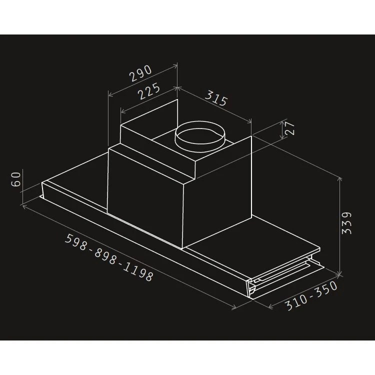 Elica HIDDEN 120 120cm Canopy Hood Appliance City