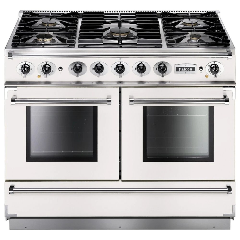 Falcon FCON1092DFWH/NM Continental 1092 Dual Fuel Range Cooker WHITE