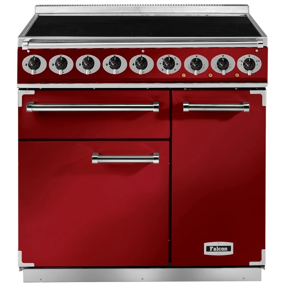 Falcon F900DXEIRD/N 900 Deluxe Electric Induction Range Cooker RED