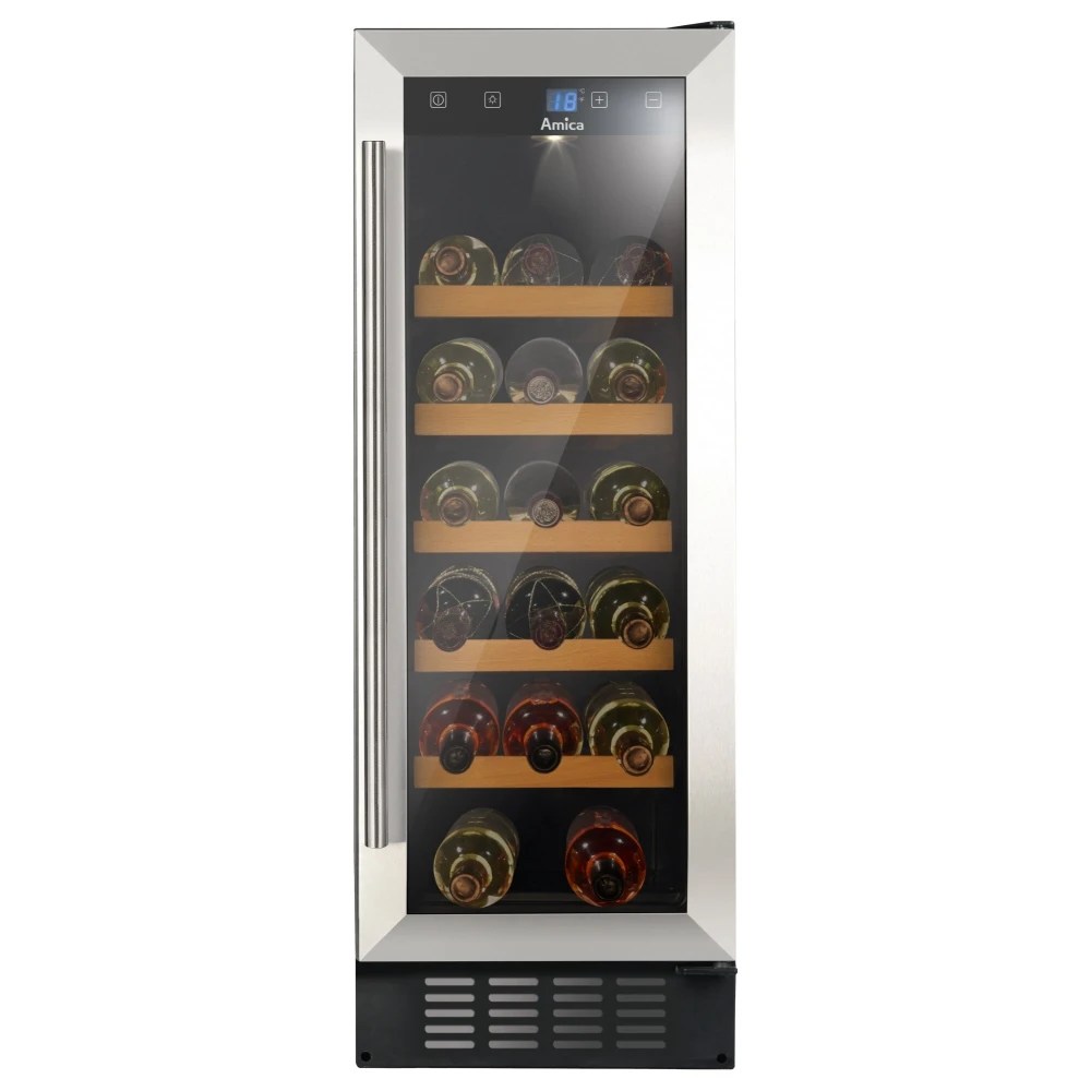 Amica AWC301SS 30cm Freestanding Under Counter Wine Cooler STAINLESS