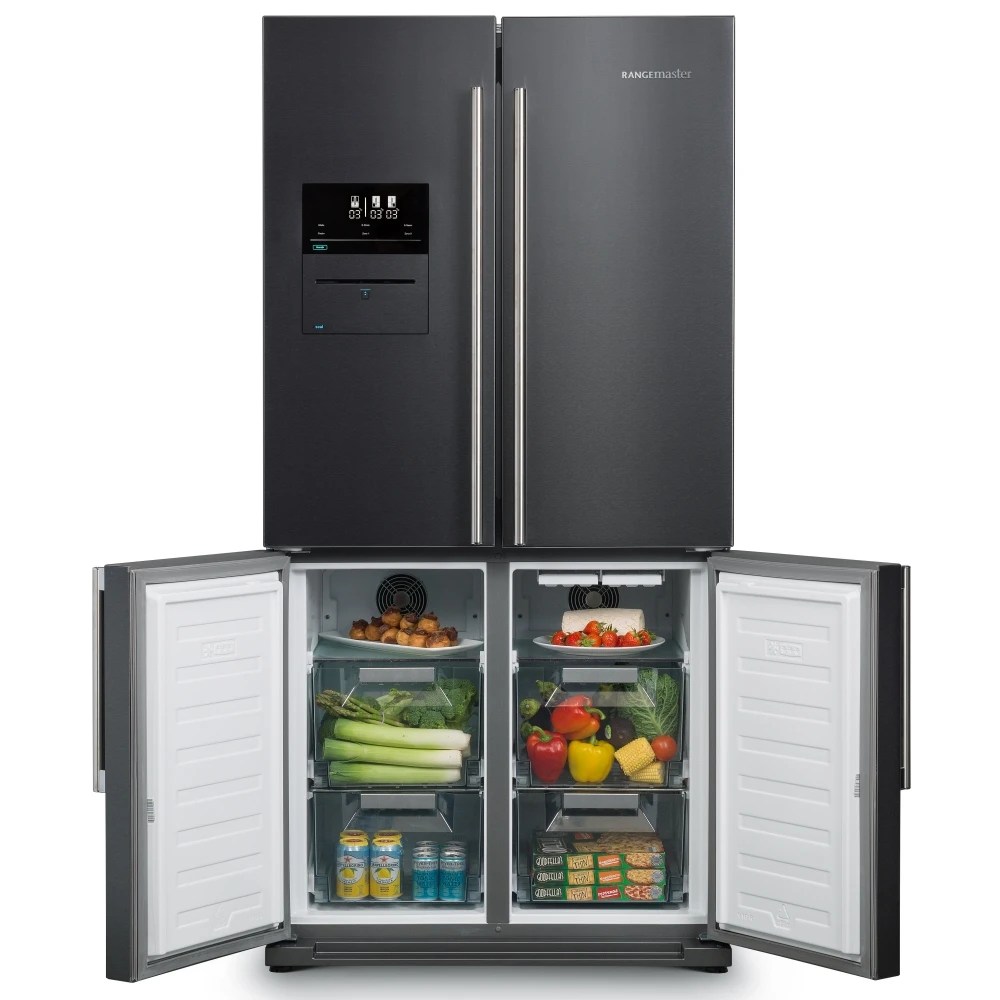 Rangemaster RSXS19DI/C French Style Four Door Fridge Freezer With VSeal