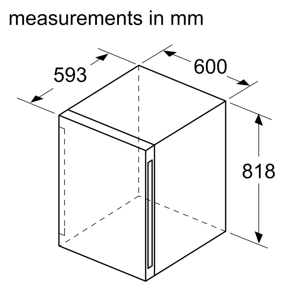 Bosch KWK16ABGAG 60cm Undercounter Dual Zone Wine Cooler BLACK