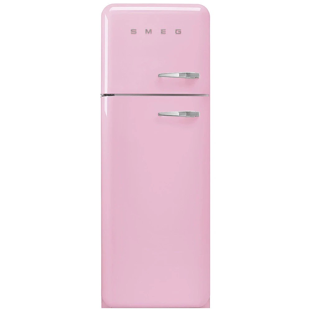 Smeg FAB30LPK3 60cm Retro Fridge Freezer Left Hand Hinge PINK