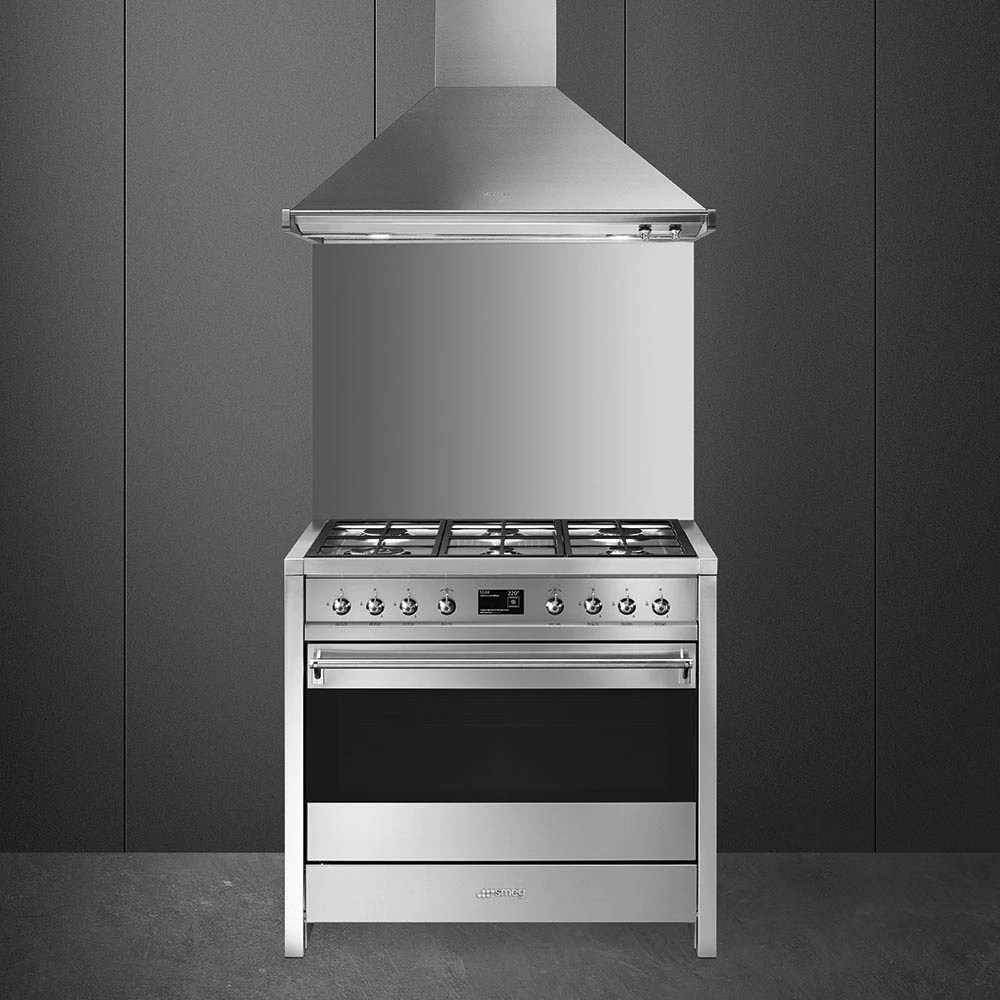 Smeg A19 90cm Opera Dual Fuel Range Cooker STAINLESS STEEL