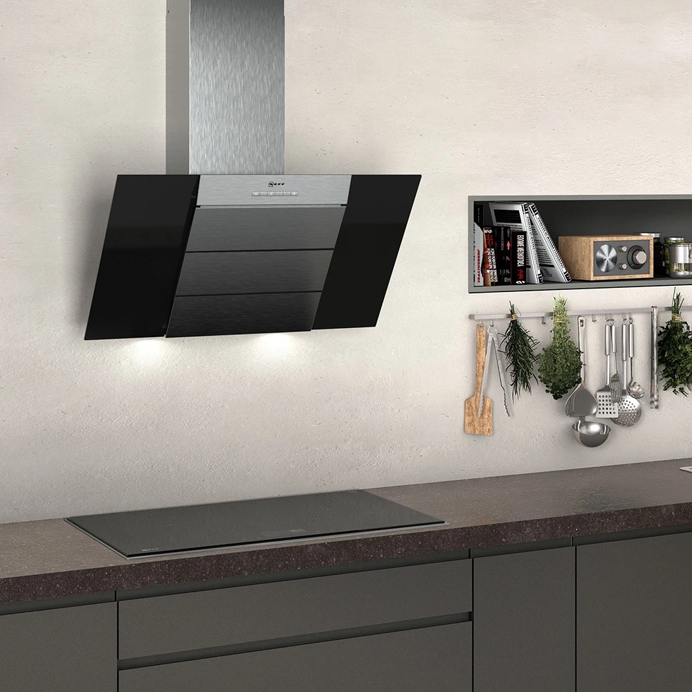 Neff D85IBE1S0B 80cm Angled Chimney Hood BLACK Appliance City