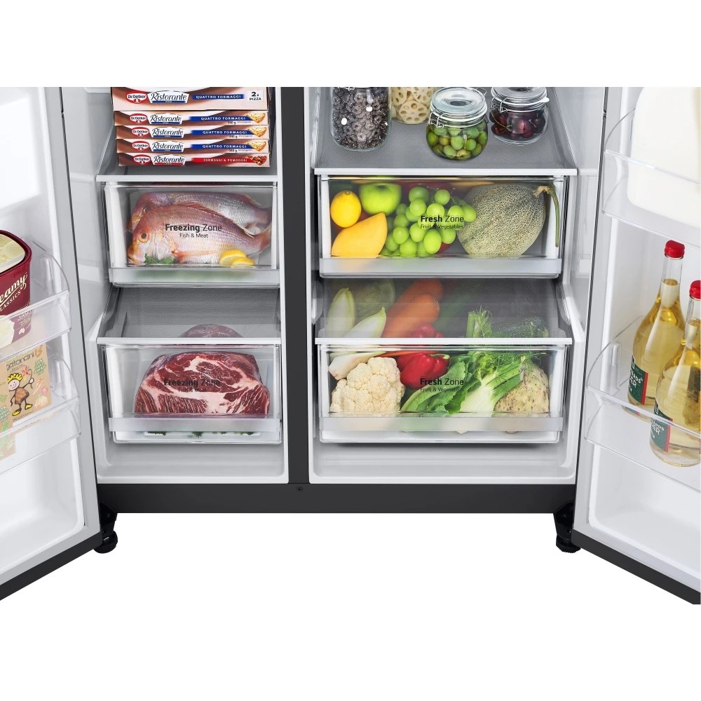 LG GSLV70MCTF American Fridge Freezer Ice & Water BLACK STEEL