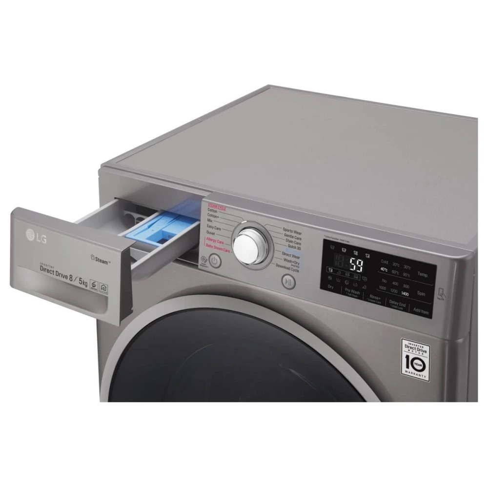 LG FWJ685SS 8kg/5kg Direct Drive Steam Washer Dryer GRAPHITE