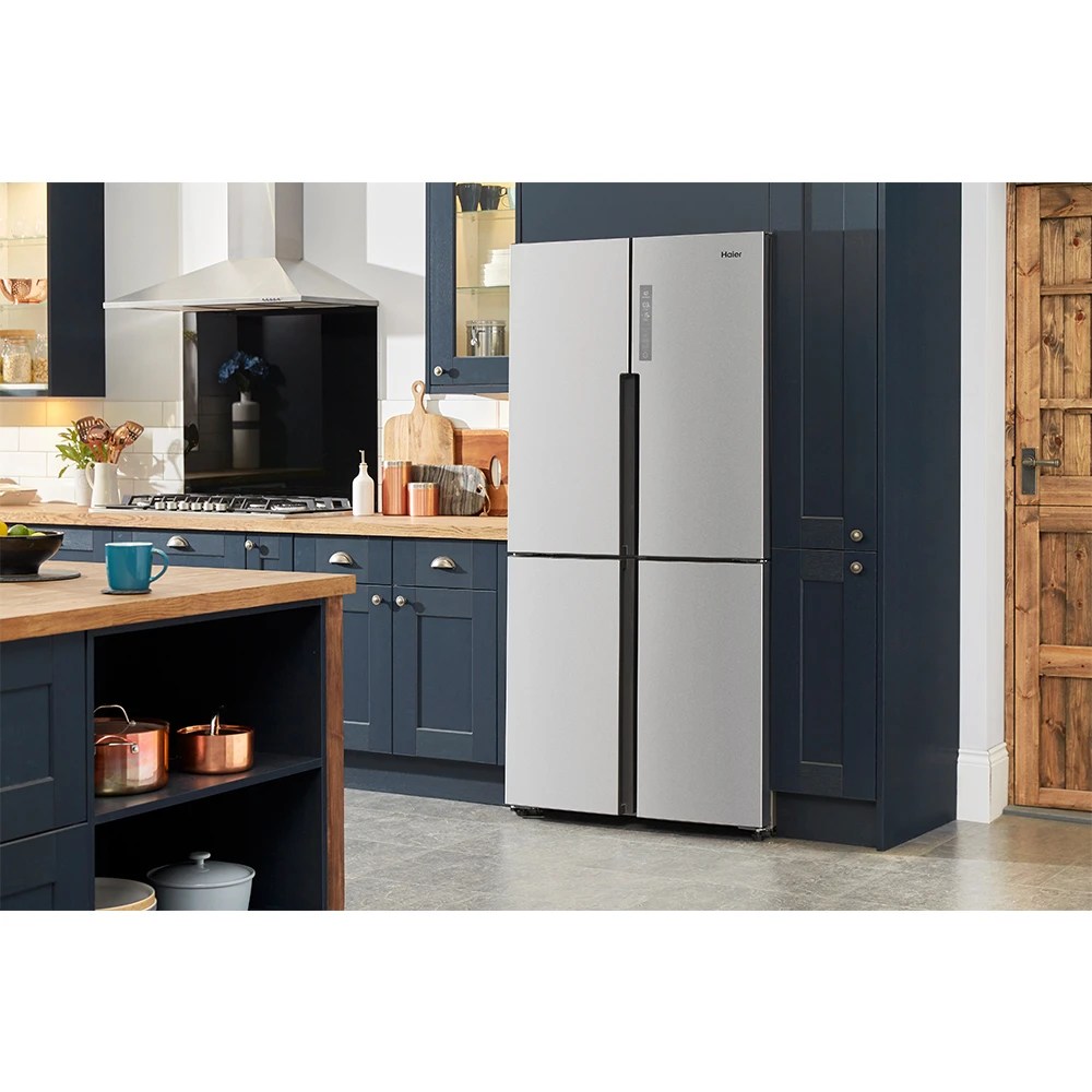 Haier HTF456DM6 American Style Four Door Fridge Freezer STAINLESS