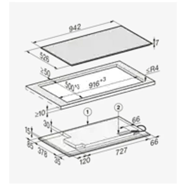 Miele KM7699FR 94cm 5 Zone PowerFlex Induction Hob STAINLESS STEEL