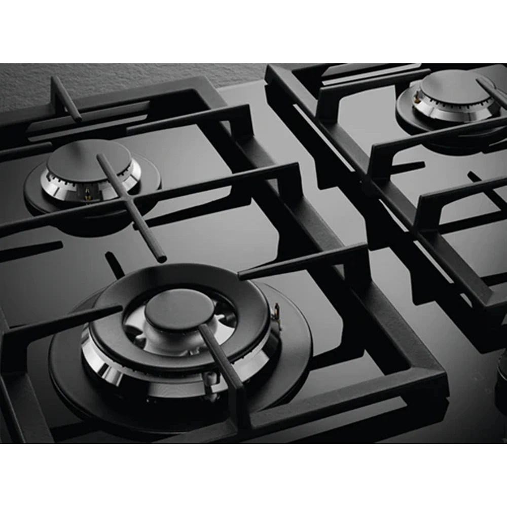 AEG HKB64540NB 59cm 4 Burner Gas On Glass Hob BLACK Appliance City