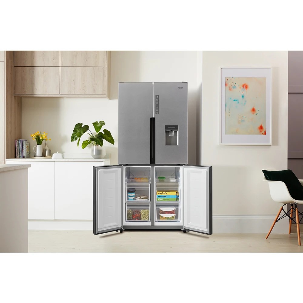 Haier HTF456WM6 American Style Four Door Fridge Freezer With Water