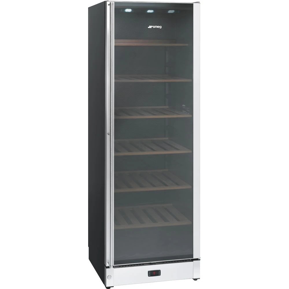 Smeg SCV115A 60cm Freestanding Wine Cooler Right Hinged STAINLESS