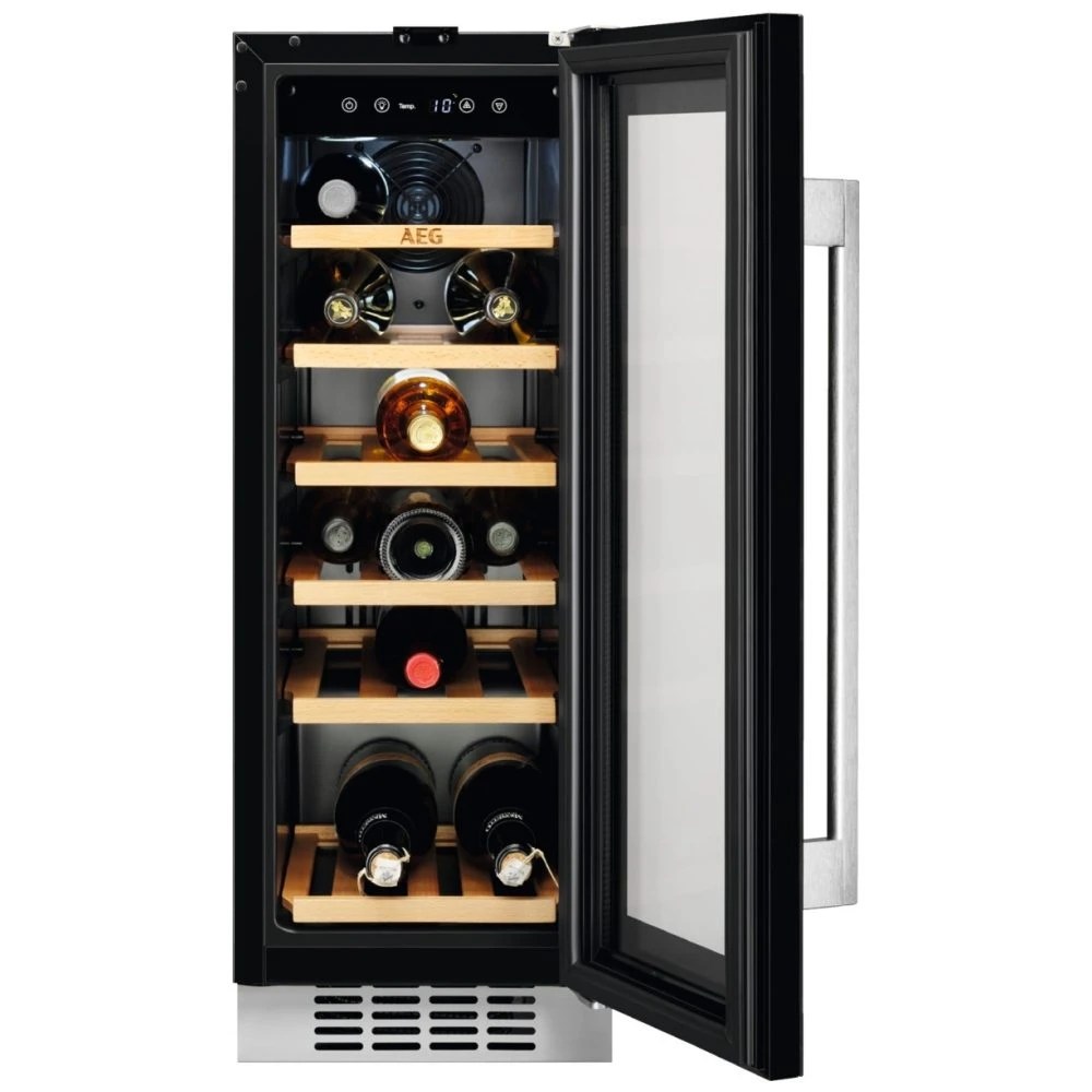 AEG SWE63001DG 30cm Integrated Undercounter Wine Cooler BLACK
