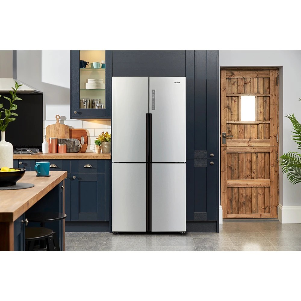 Haier HTF456DM6 American Style Four Door Fridge Freezer STAINLESS