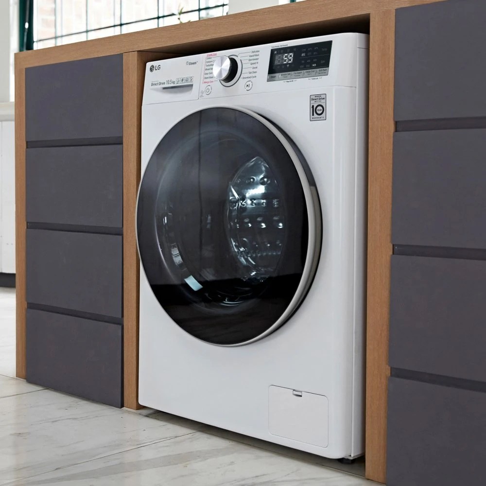 LG F4V710WTS 10.5kg Steam Washing Machine 1400rpm WHITE Appliance City