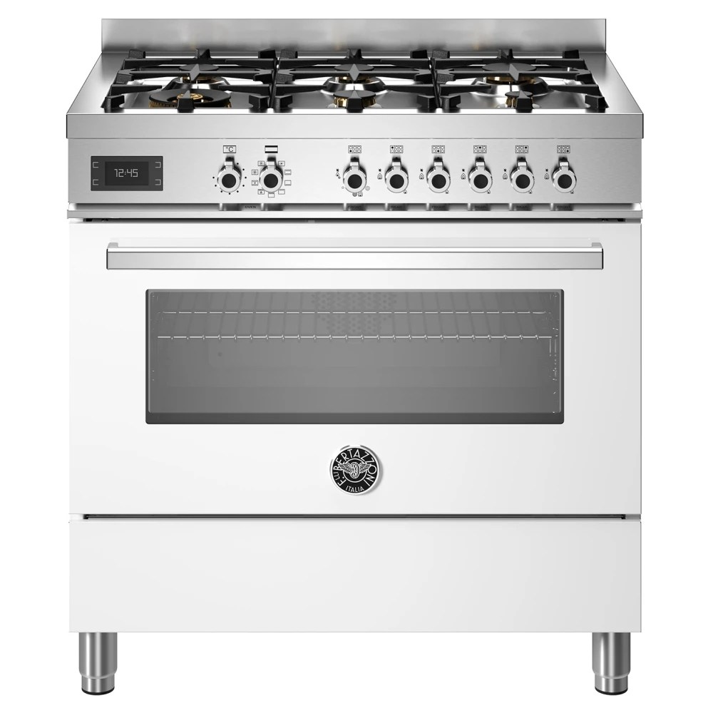 Bertazzoni PRO96L1EBIT 90cm Professional Dual Fuel Range Cooker WHITE