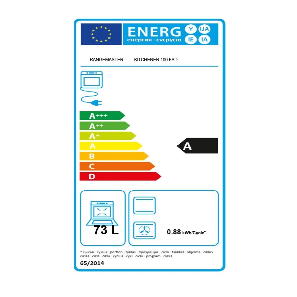 Rangemaster KCH100DFFBL/C Kitchener 100cm Dual Fuel Range Cooker 98790