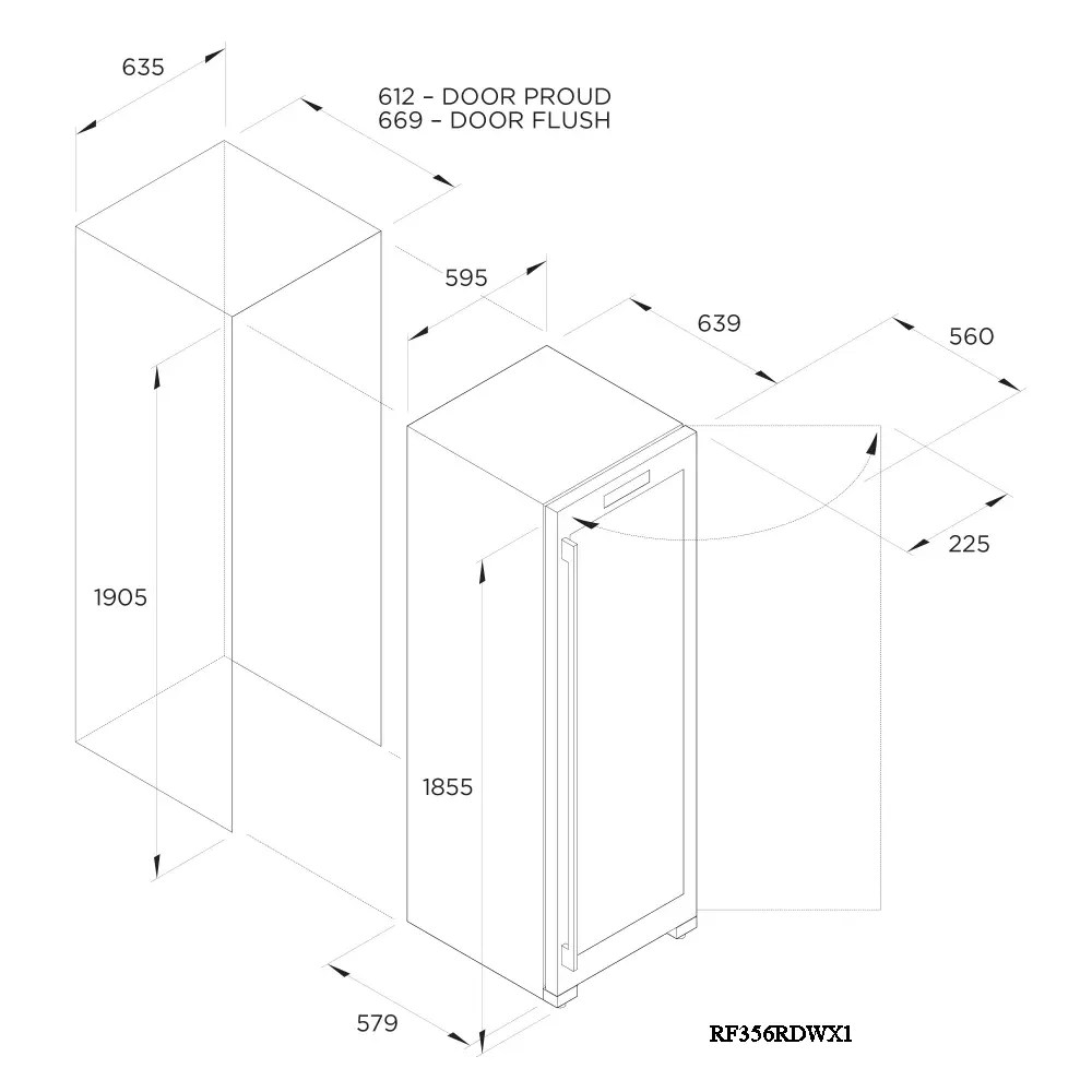 Fisher Paykel RF356RDWX1 Series 7 60cm Freestanding Dual Zone Wine