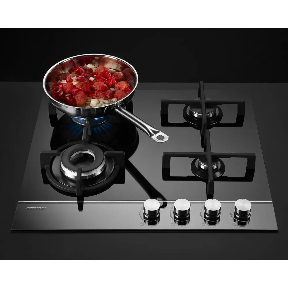 Fisher Paykel CG604DNGGB1 EX DISPLAY 60cm Gas On Glass Hob BLACK