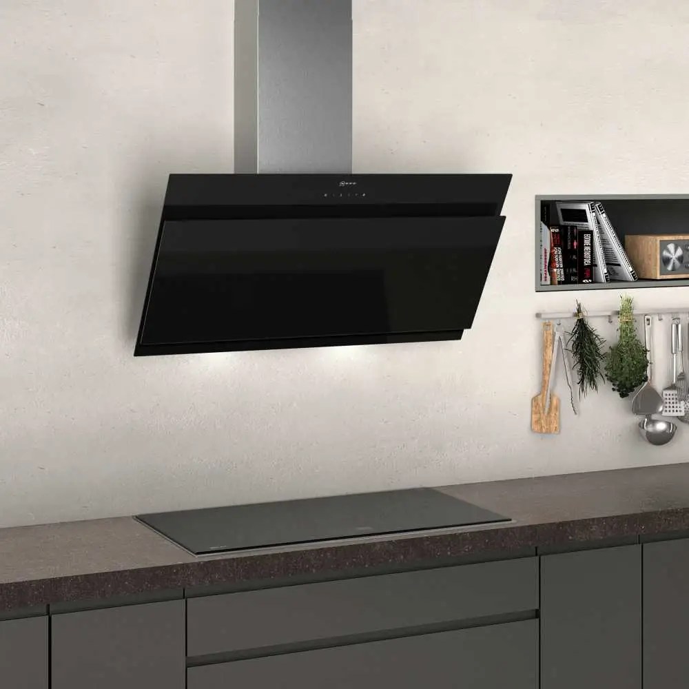 Neff D95IHM1S0B N50 90cm Angled Chimney Hood BLACK Appliance City