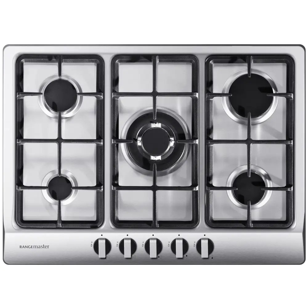 Rangemaster RMB70HPNGFSS 11222 70cm 5 Burner Gas Hob STAINLESS STEEL