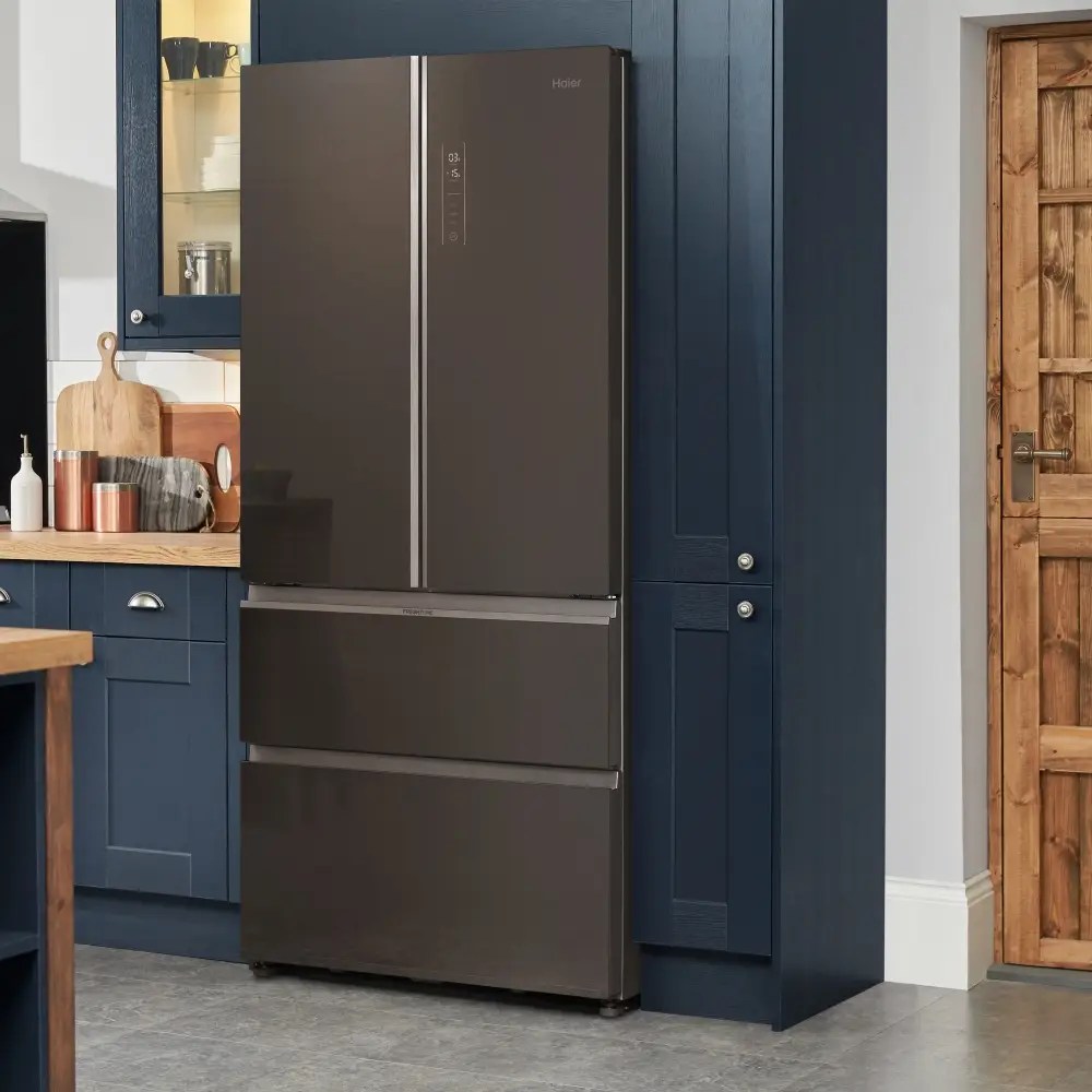 Haier HB18FGSAAA French Style Four Door Fridge Freezer Non Ice & Water