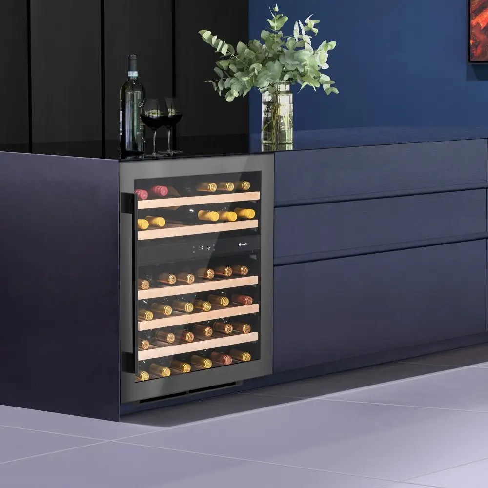 Caple WI6135GM 60cm Undercounter Dual Zone Wine Cooler GUNMETAL