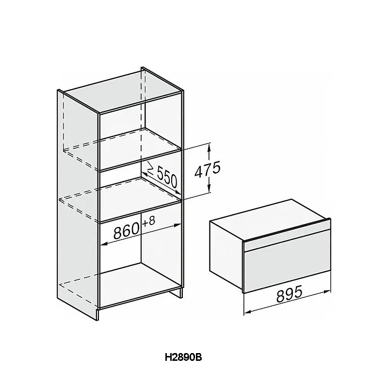 Miele H2890B PureLine 90cm Built In Single Oven STAINLESS STEEL