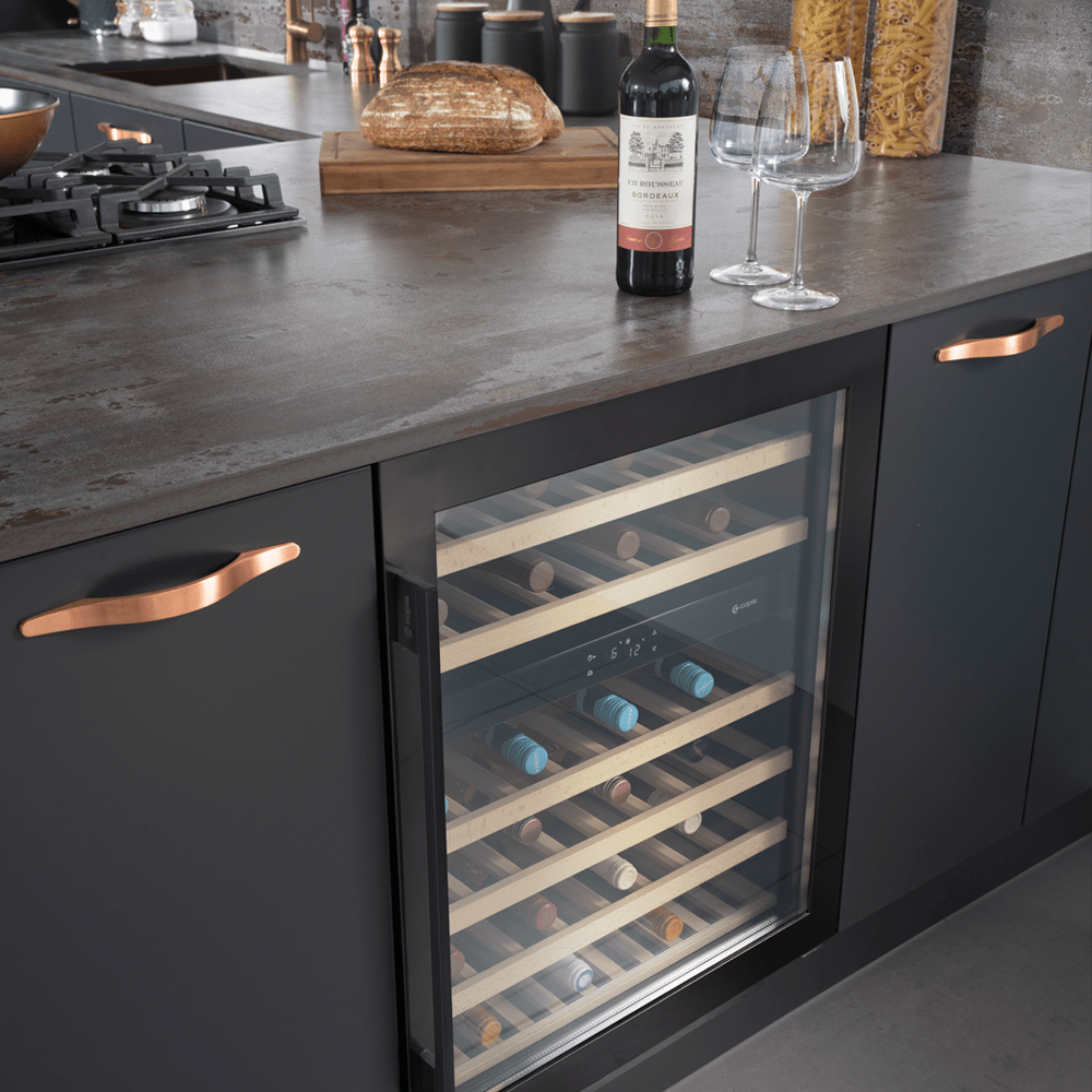 Caple WI6136 60cm Undercounter Dual Zone Wine Cooler BLACK